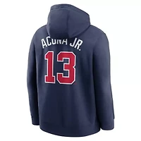 MLB Nike Ronald Acuña Jr. Atlanta Braves Player Name & Number Club Fleece Pullover Hoodie