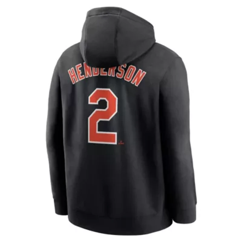 MLB Nike Gunnar Henderson Baltimore Orioles Player Name & Number Club Fleece Pullover Hoodie
