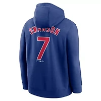 MLB Nike Dansby Swanson Chicago Cubs Player Name & Number Club Pullover Hoodie