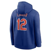 MLB Nike Francisco Lindor New York Mets Player Name & Number Club Pullover Hoodie
