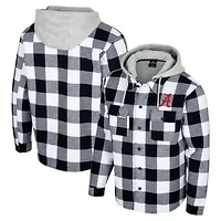 Alabama Crimson Tide NCAA Black/White Buffalo Plaid Full-Zip Jacket