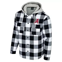Alabama Crimson Tide NCAA Black/White Buffalo Plaid Full-Zip Jacket