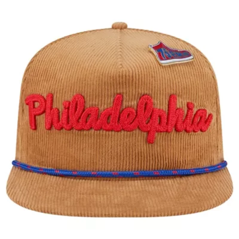 NBA Philadelphia 76ers Victory Grove Corduroy Sneaker Pin Golfer Adjustable Hat