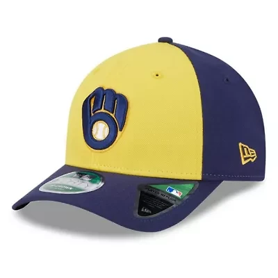 MLB Gold/Navy Milwaukee Brewers Player Replica 9FORTY Adjustable Hat