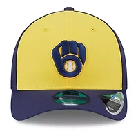 MLB Gold/Navy Milwaukee Brewers Player Replica 9FORTY Adjustable Hat