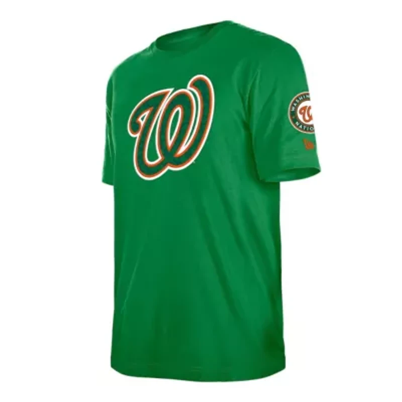 MLB Kelly Washington Nationals St. Patrick's Day Shamrock Fill T-Shirt