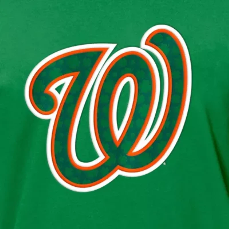 MLB Kelly Washington Nationals St. Patrick's Day Shamrock Fill T-Shirt