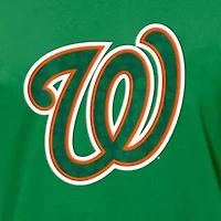 MLB Kelly Washington Nationals St. Patrick's Day Shamrock Fill T-Shirt