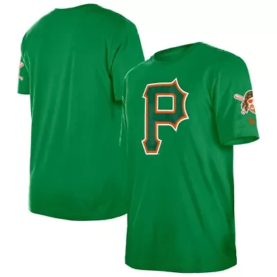 MLB Kelly Pittsburgh Pirates St. Patrick's Day Shamrock Fill T-Shirt