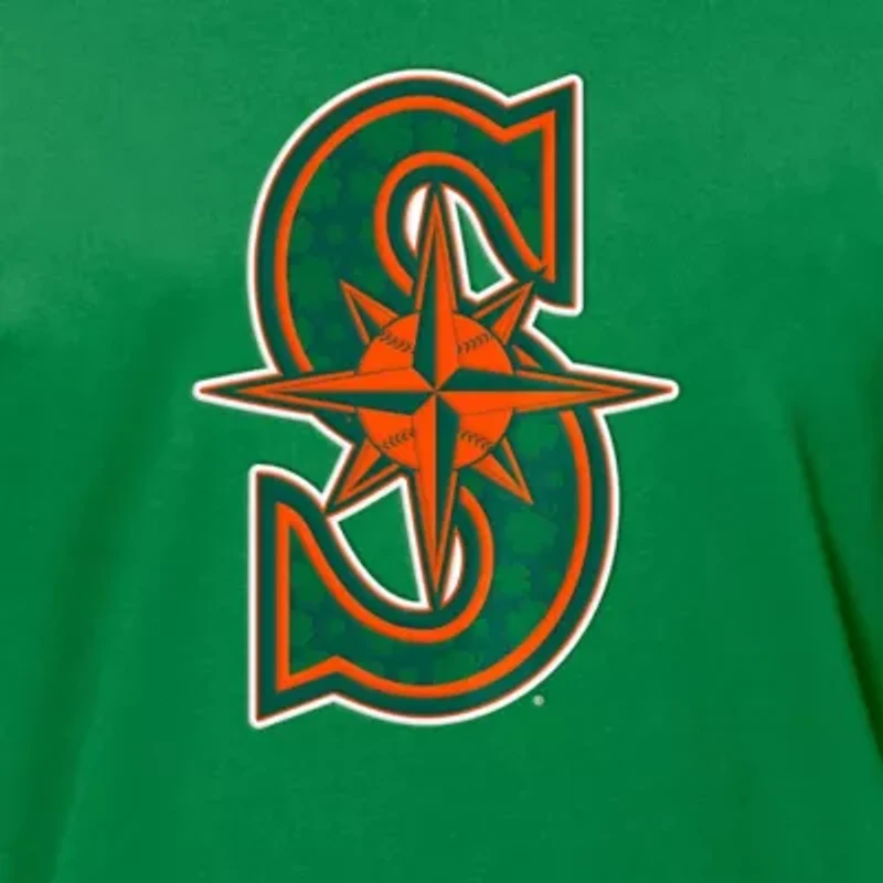MLB Kelly Seattle Mariners St. Patrick's Day Shamrock Fill T-Shirt