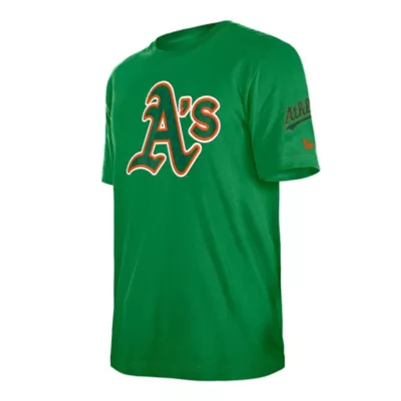 Oakland Athletics MLB Kelly St. Patrick's Day Shamrock Fill T-Shirt
