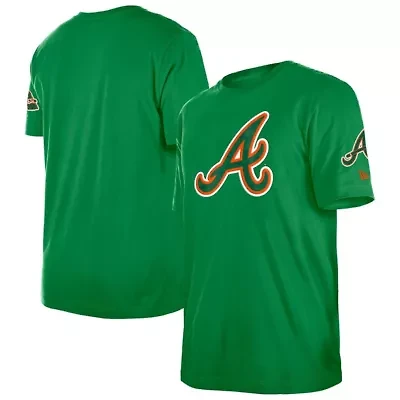 MLB Kelly Atlanta Braves St. Patrick's Day Shamrock Fill T-Shirt