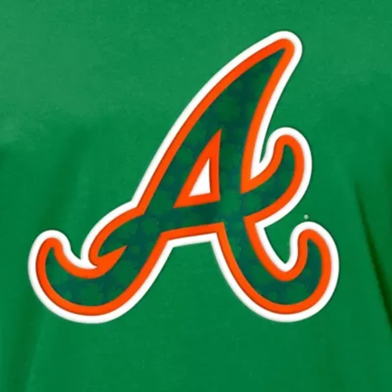 MLB Kelly Atlanta Braves St. Patrick's Day Shamrock Fill T-Shirt
