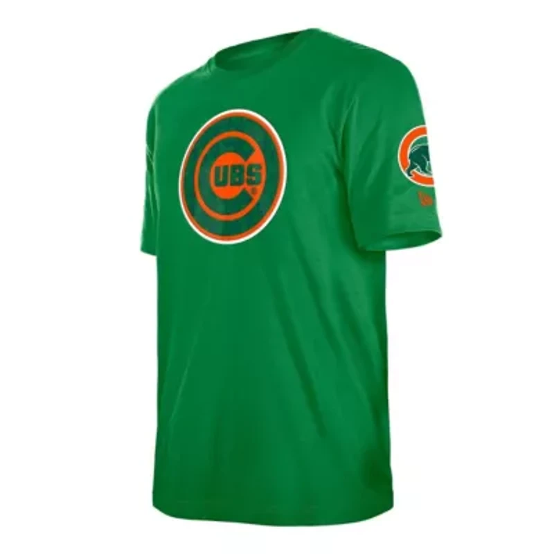 MLB Kelly Chicago Cubs St. Patrick's Day Shamrock Fill T-Shirt
