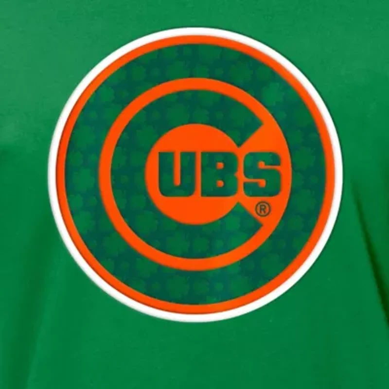 MLB Kelly Chicago Cubs St. Patrick's Day Shamrock Fill T-Shirt
