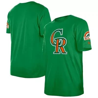 MLB Kelly Colorado Rockies St. Patrick's Day Shamrock Fill T-Shirt