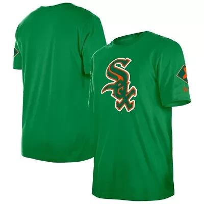 Chicago White Sox MLB Kelly St. Patrick's Day Shamrock Fill T-Shirt