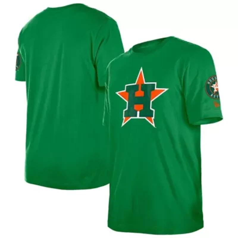 MLB Kelly Houston Astros St. Patrick's Day Shamrock Fill T-Shirt