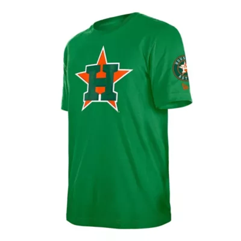 MLB Kelly Houston Astros St. Patrick's Day Shamrock Fill T-Shirt