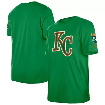 MLB Kelly Kansas City Royals St. Patrick's Day Shamrock Fill T-Shirt