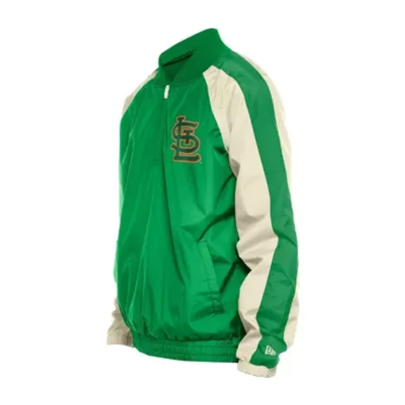 MLB Kelly St. Louis Cardinals Patrick's Day Ripstop Raglan Quarter-Zip Windbreaker