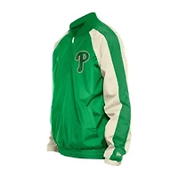 MLB Kelly Philadelphia Phillies St. Patrick's Day Ripstop Raglan Quarter-Zip Windbreaker