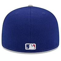 MLB Royal/Gray Los Angeles Dodgers 2025 Clubhouse 59FIFTY Fitted Hat