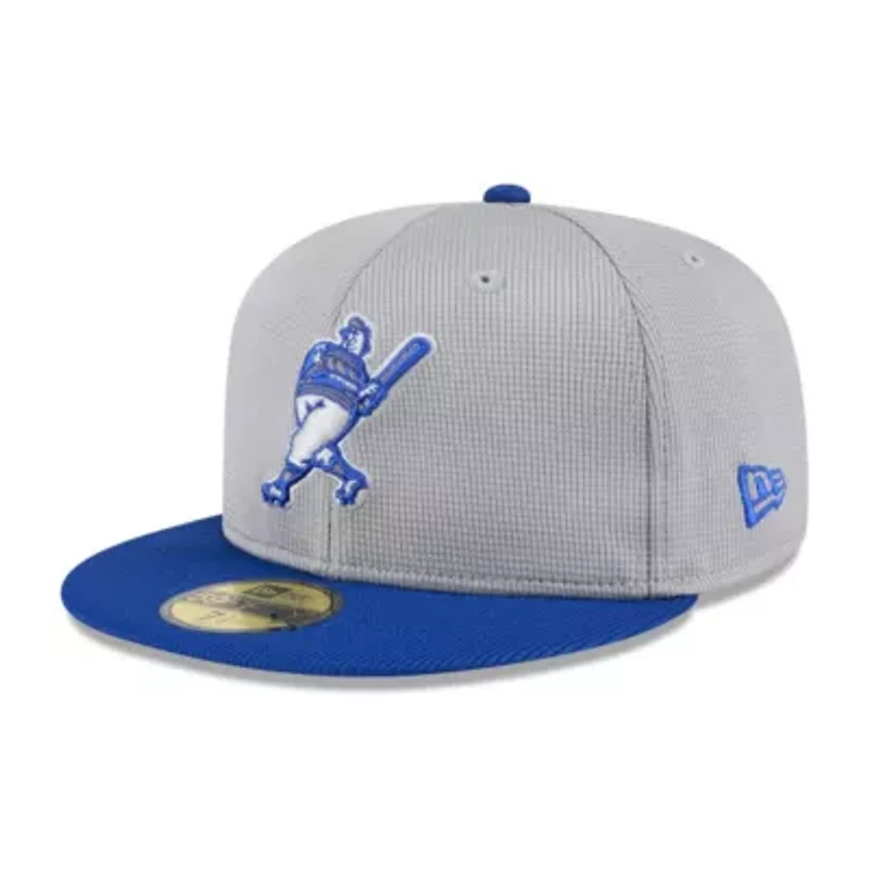 MLB Gray/Royal Milwaukee Brewers 2025 Batting Practice 59FIFTY Fitted Hat