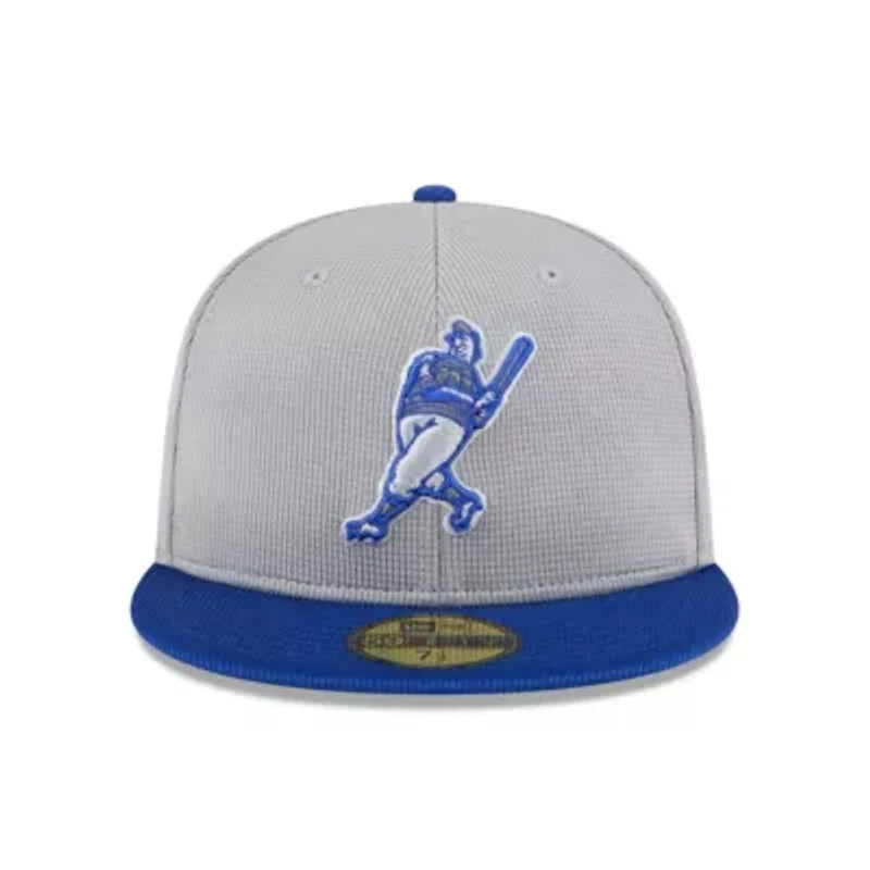 MLB Gray/Royal Milwaukee Brewers 2025 Batting Practice 59FIFTY Fitted Hat