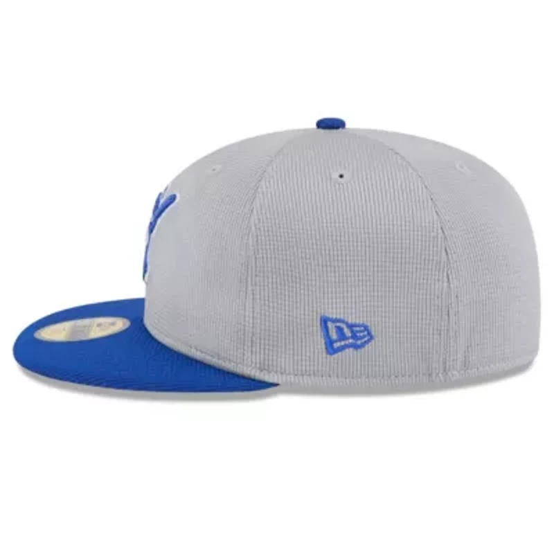 MLB Gray/Royal Milwaukee Brewers 2025 Batting Practice 59FIFTY Fitted Hat