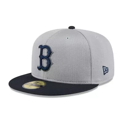 Boston Red Sox MLB Gray/Navy 2025 Batting Practice 59FIFTY Fitted Hat