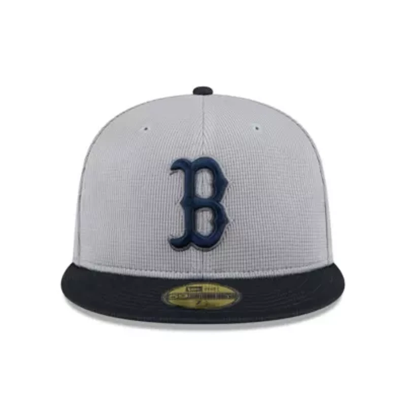 Boston Red Sox MLB Gray/Navy 2025 Batting Practice 59FIFTY Fitted Hat