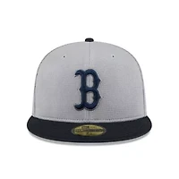 Boston Red Sox MLB Gray/Navy 2025 Batting Practice 59FIFTY Fitted Hat