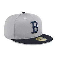 Boston Red Sox MLB Gray/Navy 2025 Batting Practice 59FIFTY Fitted Hat