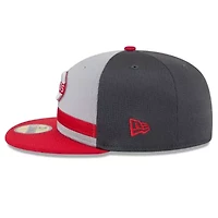 MLB Gray/Red Cincinnati Reds 2025 Batting Practice 59FIFTY Fitted Hat