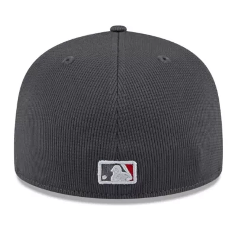 MLB Gray/Red Cleveland Guardians 2025 Batting Practice 59FIFTY Fitted Hat