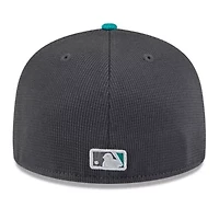 MLB Gray/Aqua Seattle Mariners 2025 Batting Practice 59FIFTY Fitted Hat