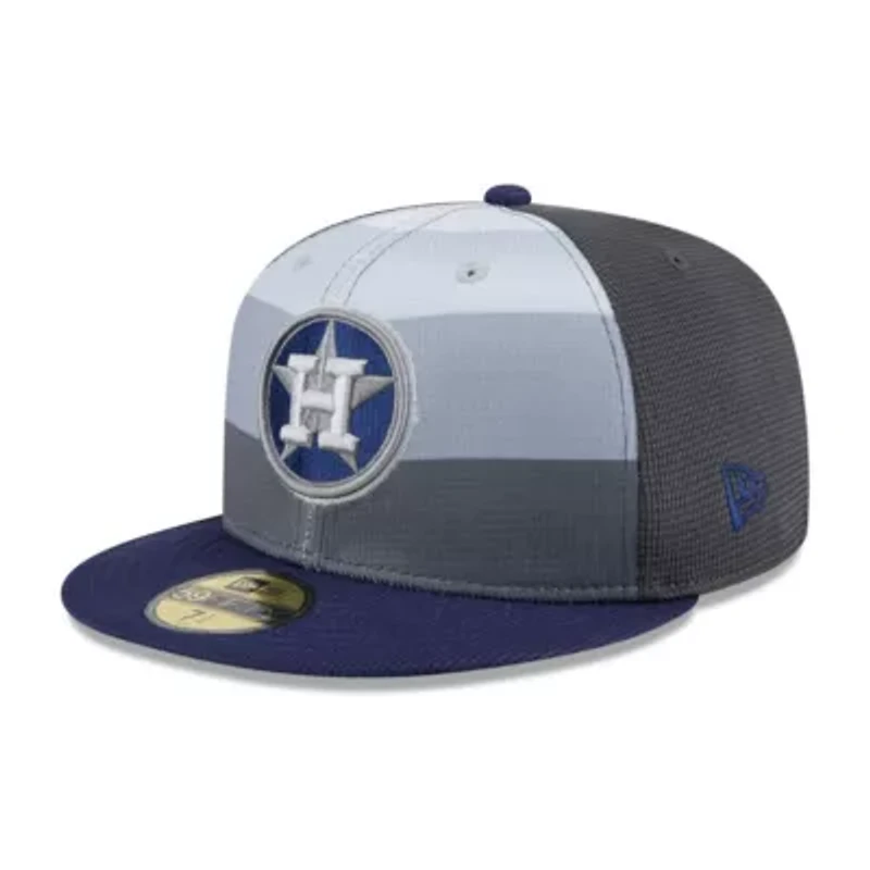 MLB Gray/Navy Houston Astros 2025 Batting Practice 59FIFTY Fitted Hat