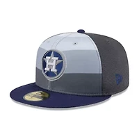 MLB Gray/Navy Houston Astros 2025 Batting Practice 59FIFTY Fitted Hat