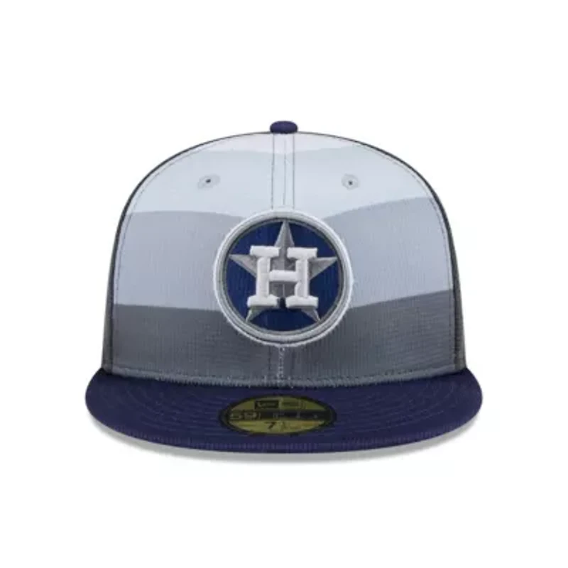 MLB Gray/Navy Houston Astros 2025 Batting Practice 59FIFTY Fitted Hat