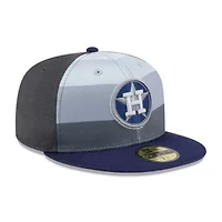 MLB Gray/Navy Houston Astros 2025 Batting Practice 59FIFTY Fitted Hat