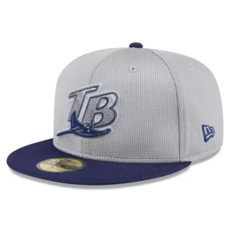 MLB Gray/Navy Tampa Bay Rays 2025 Batting Practice 59FIFTY Fitted Hat