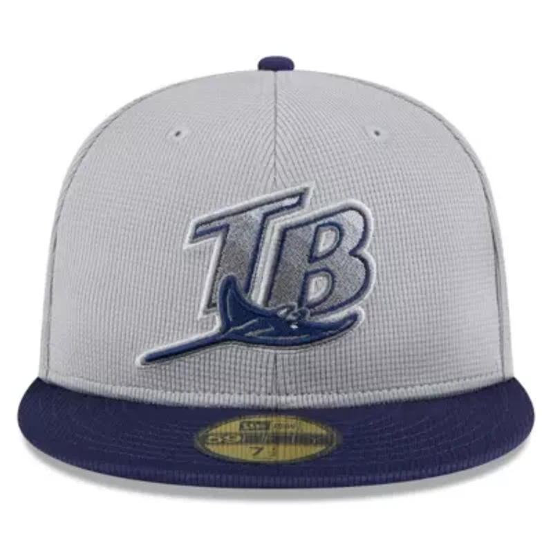 MLB Gray/Navy Tampa Bay Rays 2025 Batting Practice 59FIFTY Fitted Hat