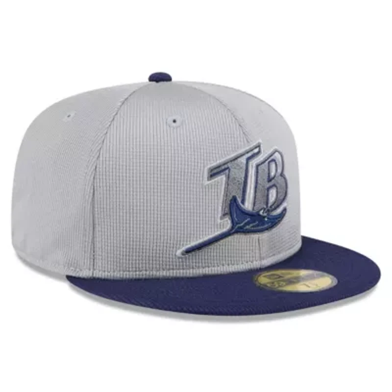 MLB Gray/Navy Tampa Bay Rays 2025 Batting Practice 59FIFTY Fitted Hat