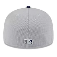 MLB Gray/Navy Tampa Bay Rays 2025 Batting Practice 59FIFTY Fitted Hat