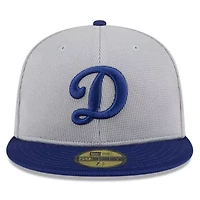 MLB Gray/Royal Los Angeles Dodgers 2025 Batting Practice 59FIFTY Fitted Hat