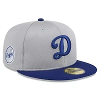 MLB Gray/Royal Los Angeles Dodgers 2025 Batting Practice 59FIFTY Fitted Hat
