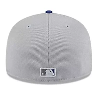 MLB Gray/Royal Los Angeles Dodgers 2025 Batting Practice 59FIFTY Fitted Hat