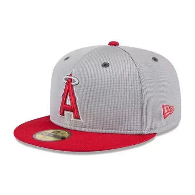 MLB Gray/Red Los Angeles Angels 2025 Batting Practice 59FIFTY Fitted Hat