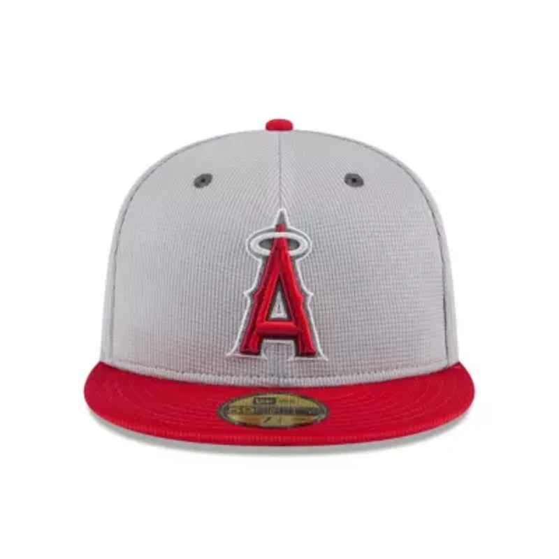 MLB Gray/Red Los Angeles Angels 2025 Batting Practice 59FIFTY Fitted Hat